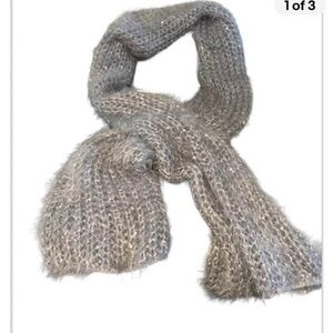 Betsey Johnson Gray Knit Scarf